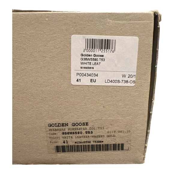 Golden Goose Superstar White leather-washed/Gold size 41 women’s 11  pre-loved - Picture 5 of 15